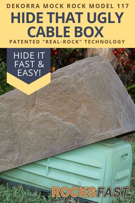 cover for electrical box artificial stone|artificial rock covers images.